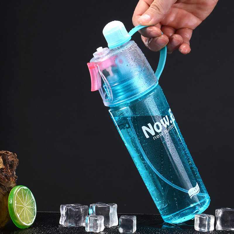 Vaso portátil deportivo con atomizador para exteriores