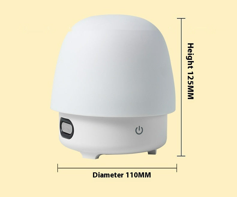 Audio Bluetooth con ondas de agua dinámicas, lámpara de mesa atmosférica de nogal para mesita de noche