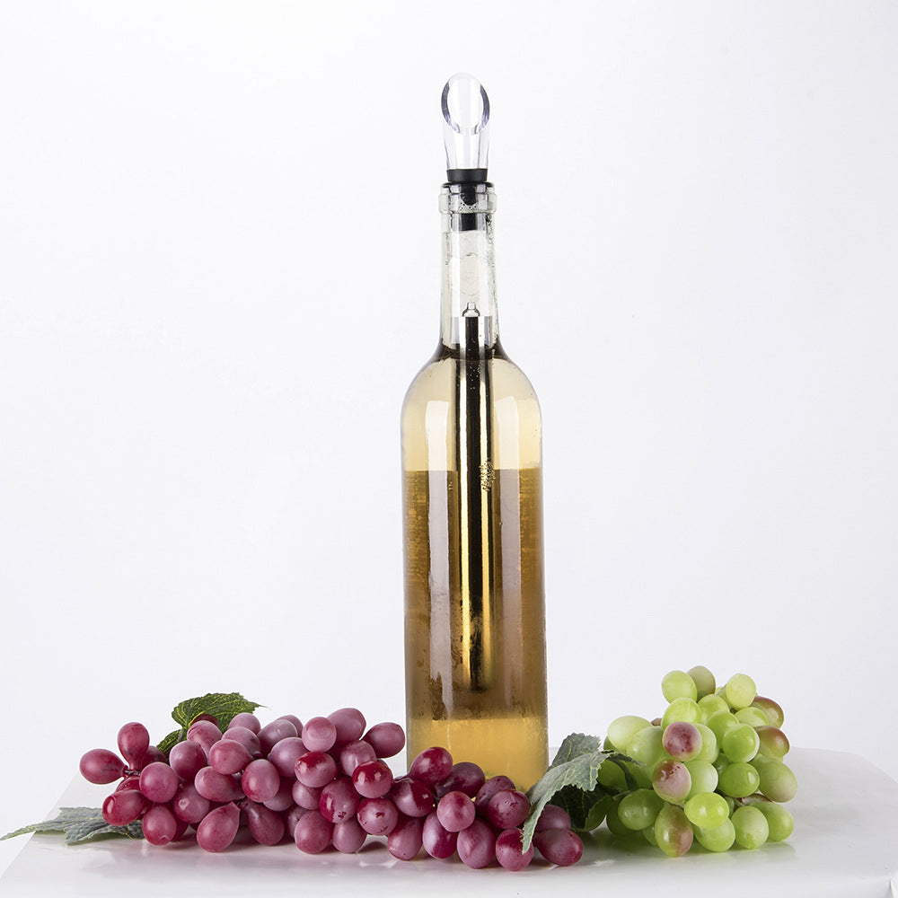 Barra enfriadora de botellas de vino de acero inoxidable, varilla enfriadora de vino a prueba de fugas, enfriador de vino, cerveza, bebidas, barra de herramientas para congelar