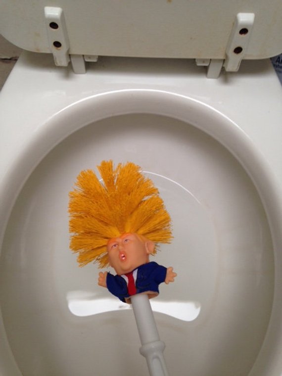 Cepillo de inodoro divertido de Donald Trump