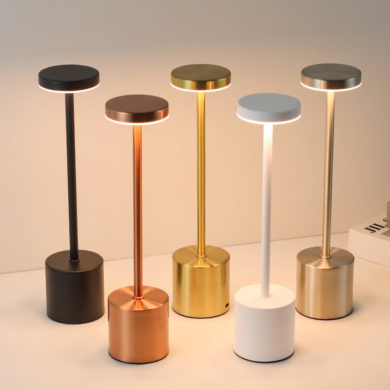 Lámpara de noche pequeña LED táctil USB de ambiente moderna y sencilla con carga