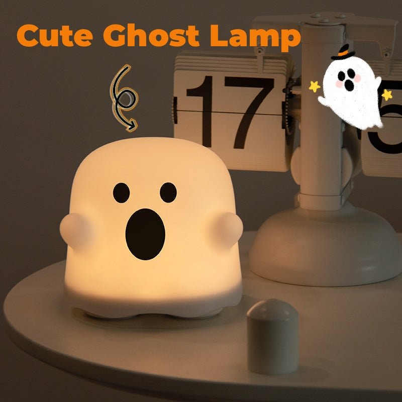 Lámpara de noche de silicona para decoración del hogar, lámpara LED con sensor táctil para mesita de noche, dormitorios de niñas, decoración de sala de estar, regalo de cumpleaños para niños, decoraciones de Halloween