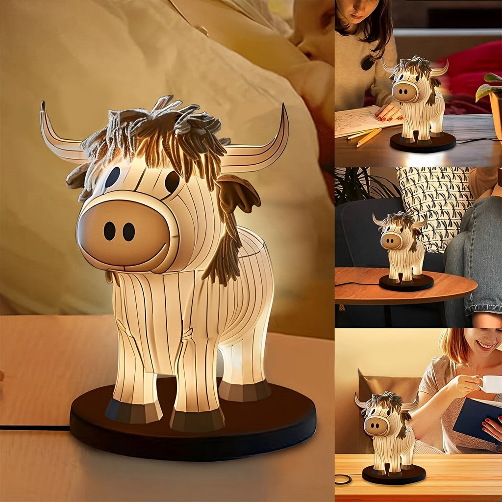 Lámpara de mesa Home Cow Lámpara de noche pequeña y divertida con forma de vaca