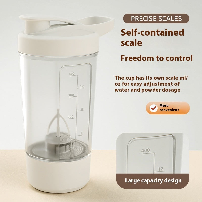Taza mezcladora eléctrica de proteína en polvo de 400 ml y 14 oz, agitador automático, mezclador, botella agitadora, batidora de café con leche, hervidor para gimnasio, 1200 mAh
