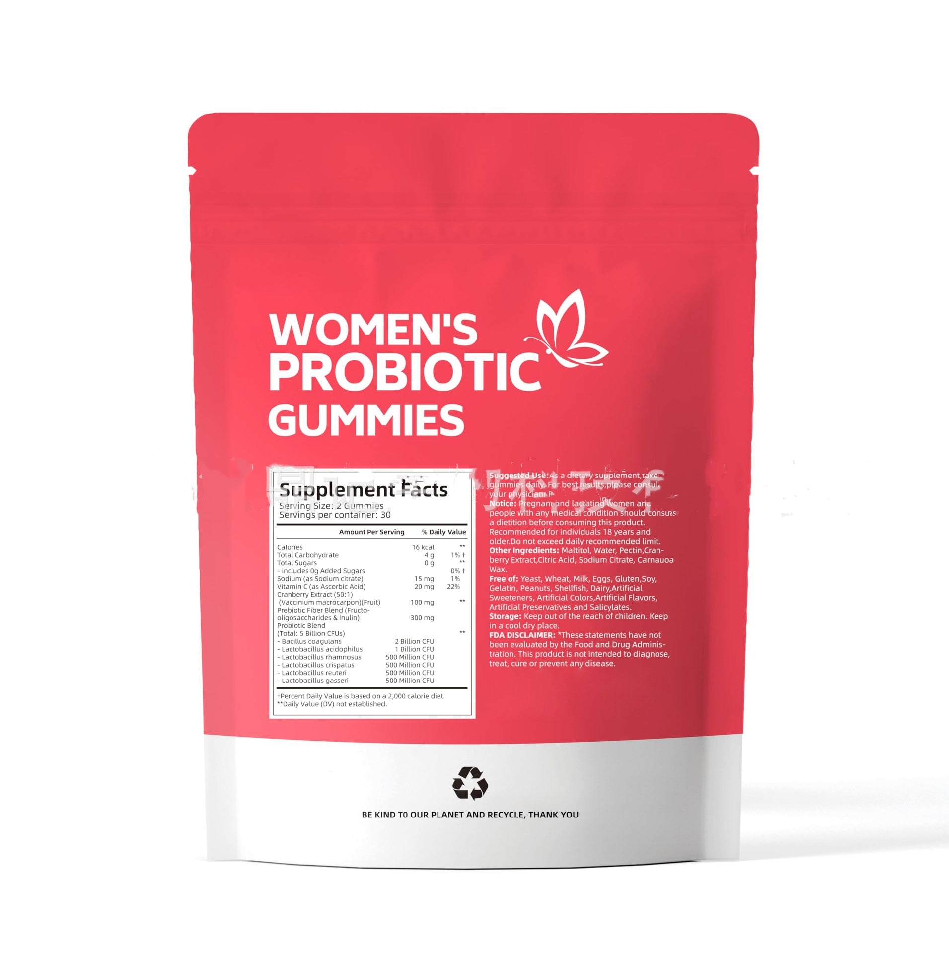 60 Gomitas Probióticas para Mujer