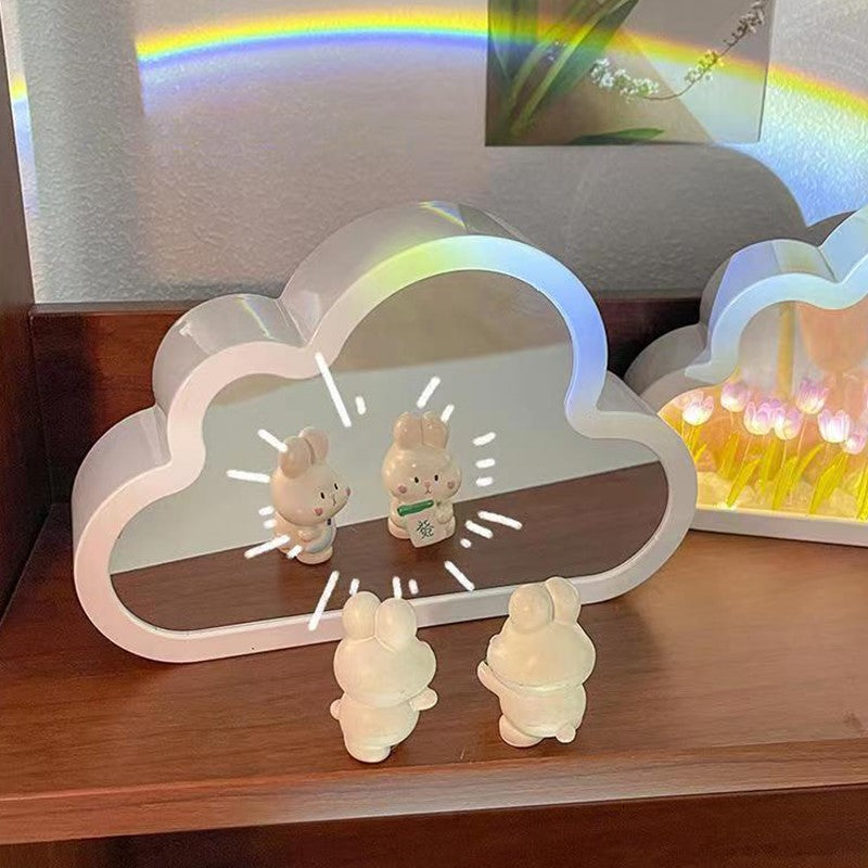Tulipán Lámpara de Noche Material DIY Nube Tulipanes Lámpara de Noche Espejos Decorativos Marco de Fotos Luces de Mesa LED Coreano Creativo Escritorio Dormitorio Hecho a Mano Regalos de Cumpleaños