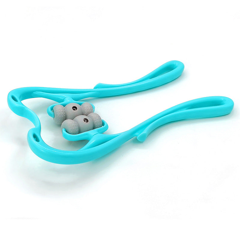 Masajeador de cuello para alivio del dolor, tejido profundo, rodillo de cuello de 360 grados con 96 puntos de presión, rodillo de masaje Neckbud para cuello, hombros, cintura, piernas, pies, herramienta relajante de mano
