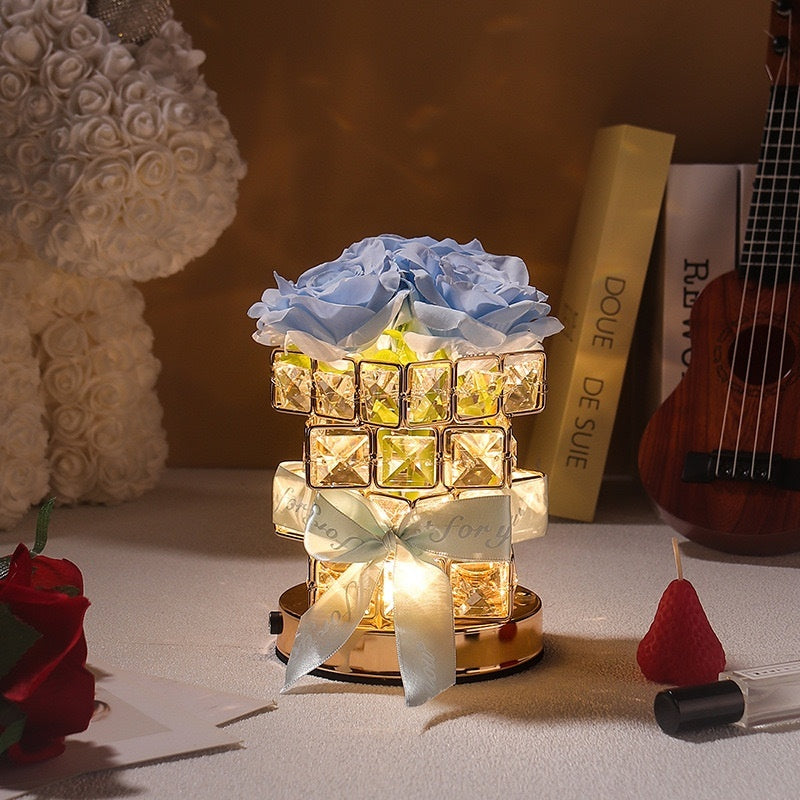 Lámpara de mesa ambiental 520 Gift Rose Cube