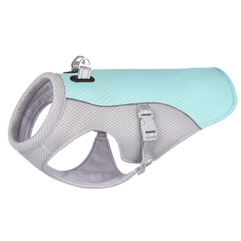 Chaleco refrigerante para perros de verano, resistente al calor, ropa fresca para perros, transpirable, protección solar para perros pequeños y grandes, para paseos al aire libre