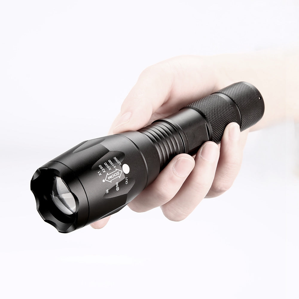 Linterna LED portátil con zoom, linterna de caza con zoom, luz de linterna