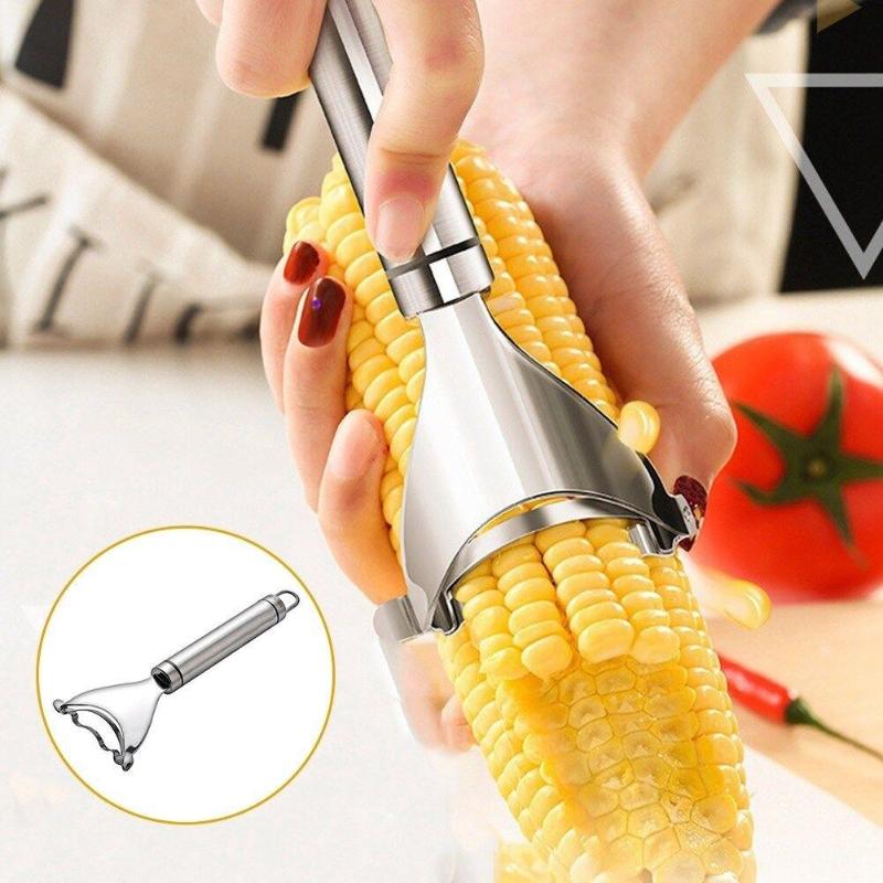 Cepillo para desgranar maíz de acero inoxidable para cocina doméstica