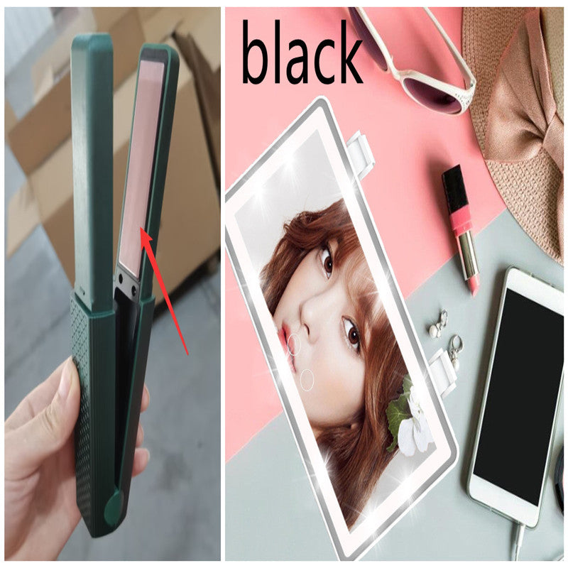 Plancha de pelo inalámbrica USB, mini rizador de cerámica, 3 temperaturas constantes, plancha plana portátil para viajes