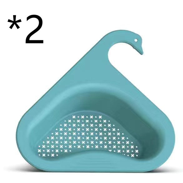 Cesto de drenaje colgante para fregadero, filtro de frutas y verduras, cesta de drenaje para cocina, cesta de drenaje de cisne para separación de residuos secos y húmedos
