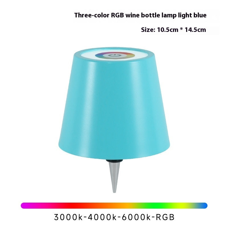Luces LED Recargables para Botellas de Vino Lámpara de Mesa de Metal para Botellas de Vino Recargable
