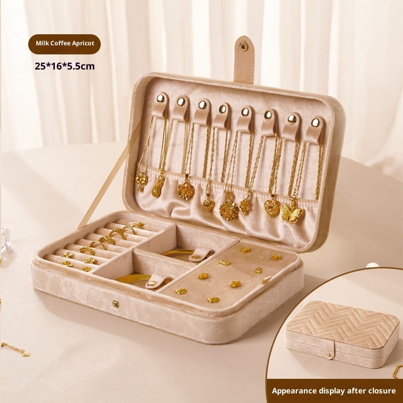 Caja de almacenamiento de joyas vintage de gran capacidad