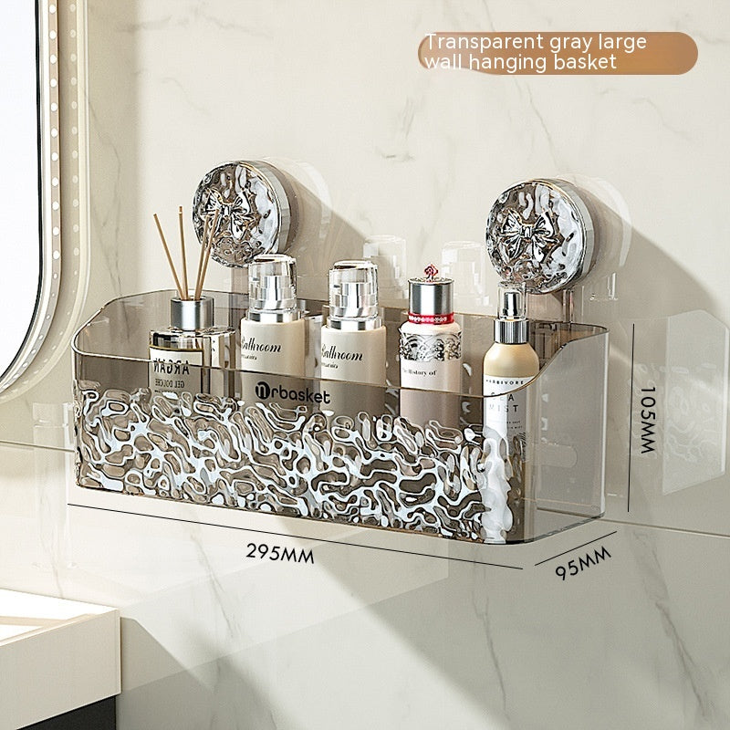 Caja de almacenamiento de tela facial de residuos, estante de almacenamiento de afeitadora montado en la pared del baño