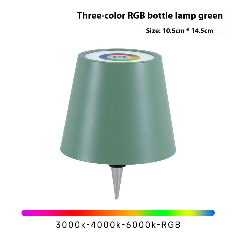 Luces LED Recargables para Botellas de Vino Lámpara de Mesa de Metal para Botellas de Vino Recargable