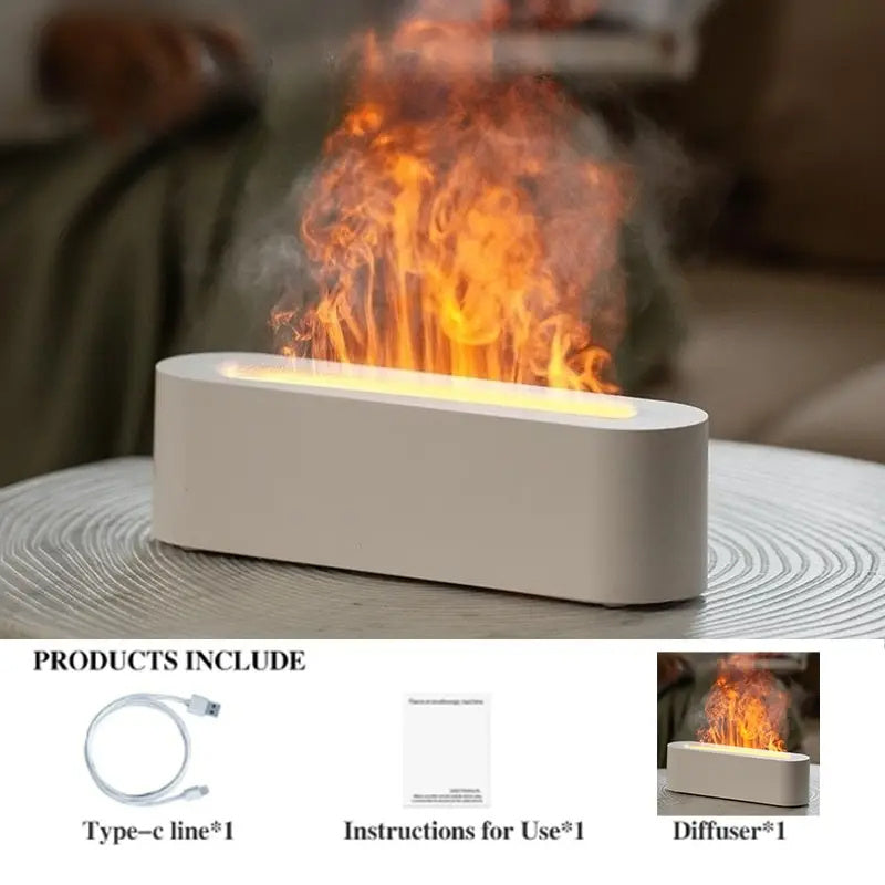 Difusor de aroma de llama, humidificador de aire, pulverizador ultrasónico de niebla fría, lámpara de aceite esencial led, difusor de fuego realista