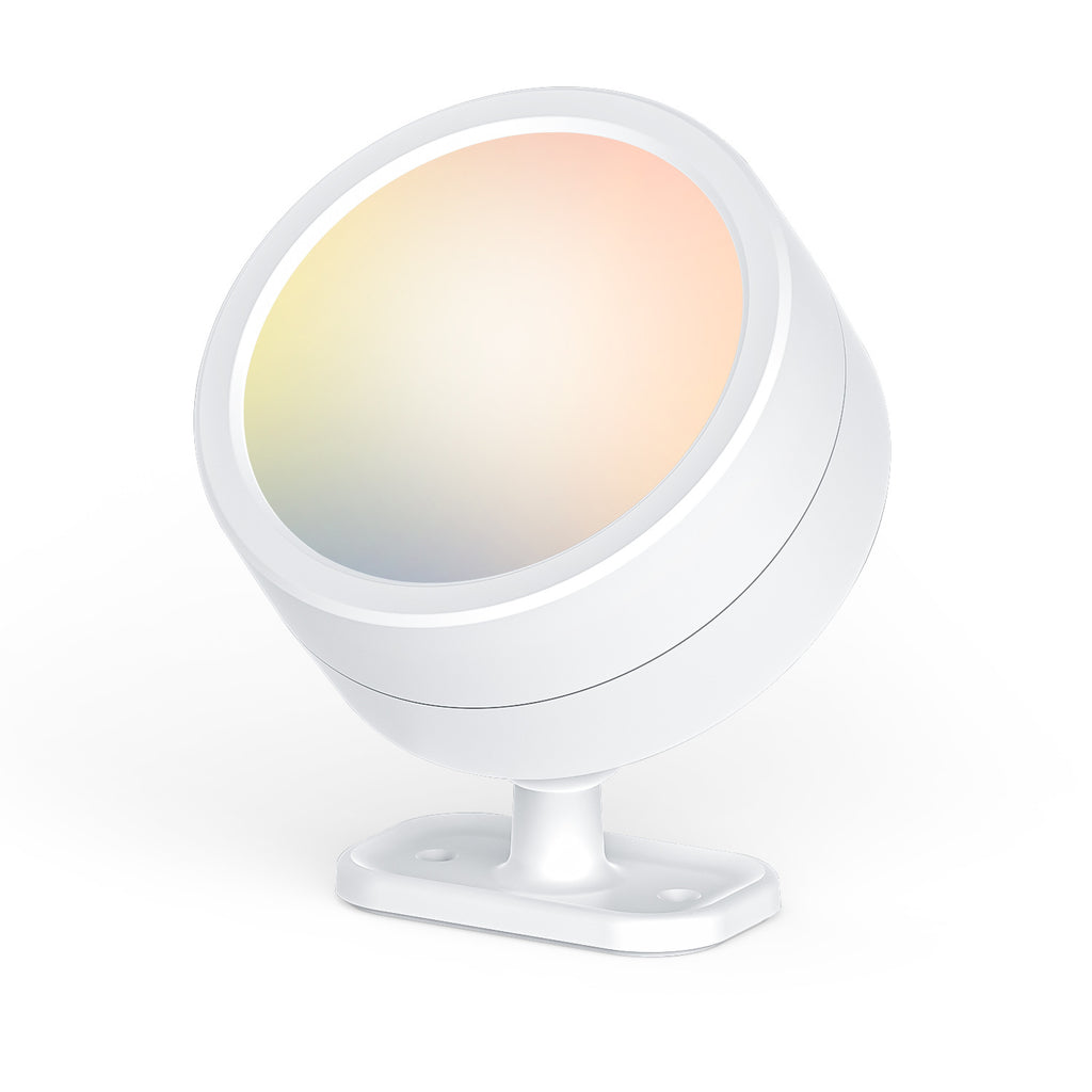 Home Ornaments Lighting Round Rotatable Bedside Wall Lamp