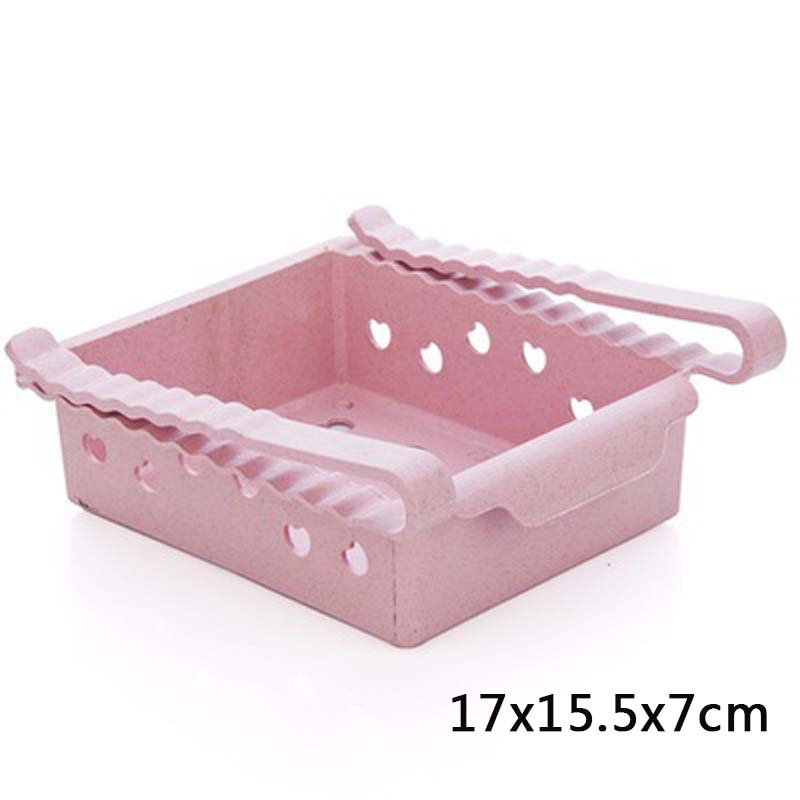 Estante colgante de plástico para nevera, para almacenamiento de utensilios de cocina