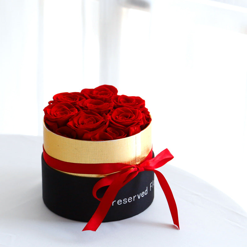 Rosas Eternas En Caja Rosas Reales Preservadas Con Caja De Regalo Para San Valentín Flores Artificiales Románticas
