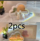 Tulipán Lámpara de Noche Material DIY Nube Tulipanes Lámpara de Noche Espejos Decorativos Marco de Fotos Luces de Mesa LED Coreano Creativo Escritorio Dormitorio Hecho a Mano Regalos de Cumpleaños
