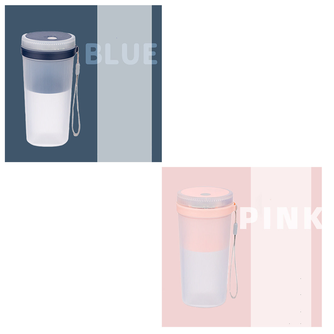 Licuadora Portátil Multifunción Taza Exprimidora Eléctrica Botella Deportiva Licuadora de Frutas Recargable USB Licuadora de Batidos Extractor de Zumos de Frutas