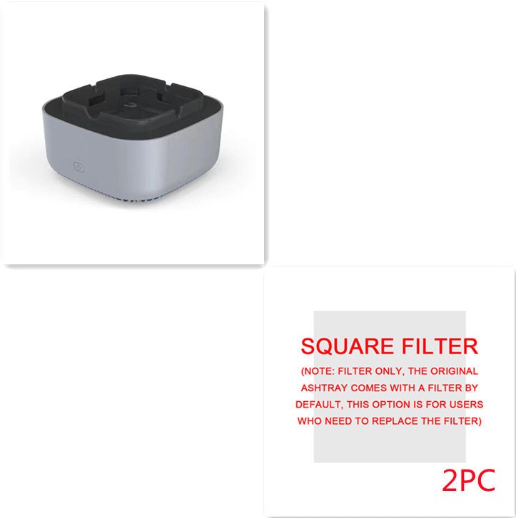 Cenicero con purificación de aire y eliminación de humo, purificación aniónica, práctico purificador automático, cenicero portátil para coche