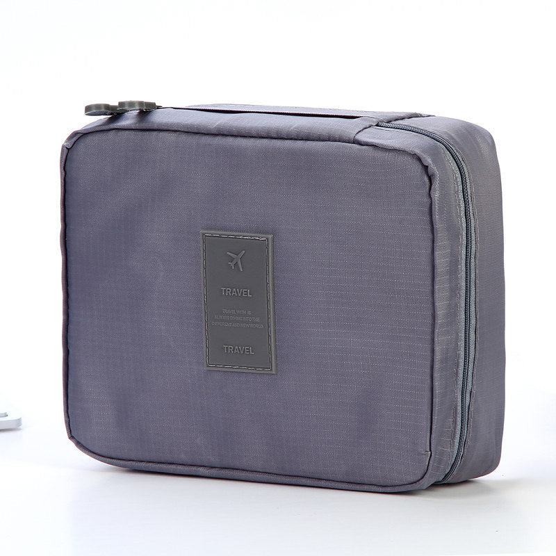 Bolsa de cosméticos portátil Divisor impermeable Bolsillos de rejilla múltiple Bolsas de aseo Bolsos de viaje para mujer Estuche de maquillaje
