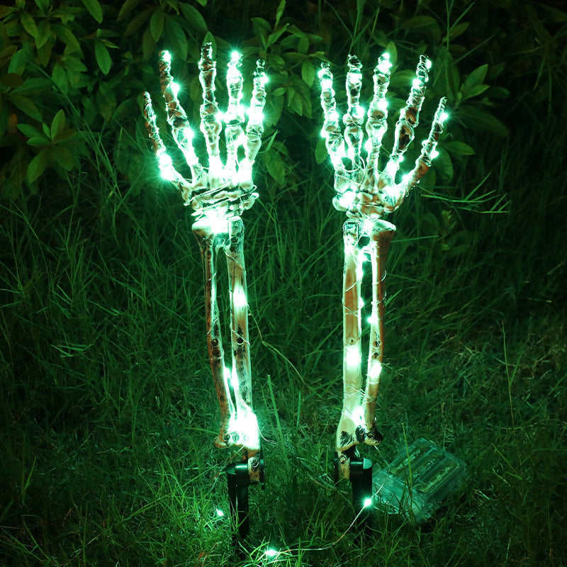 Halloween LED Iluminado Esqueleto Brazo Mano Fiesta de Halloween al Aire Libre Hogar Jardín Césped Decoración Casa Encantada Atrezos de Terror Decoración de Halloween