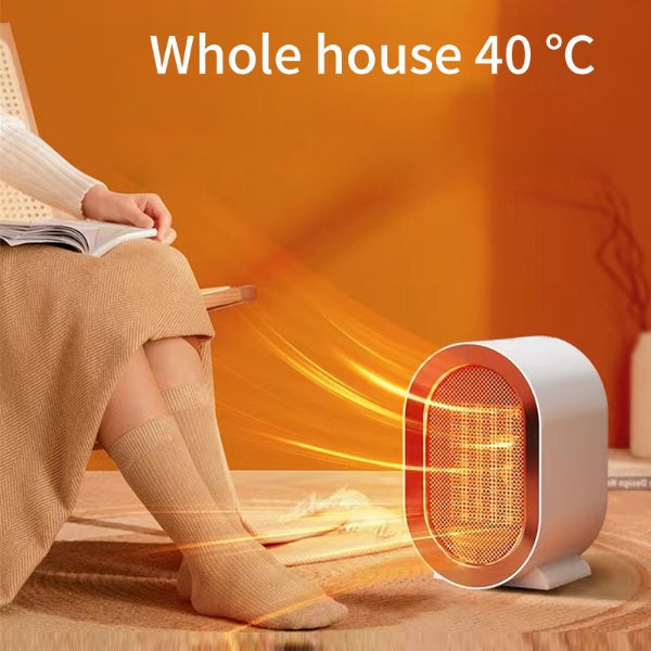 Calentador Eléctrico de Escritorio, Mini Calefactor Portátil, Calentador de Ventilador 220V PTC Cerámica, Calentador de Aire Cálido para Hogar Oficina