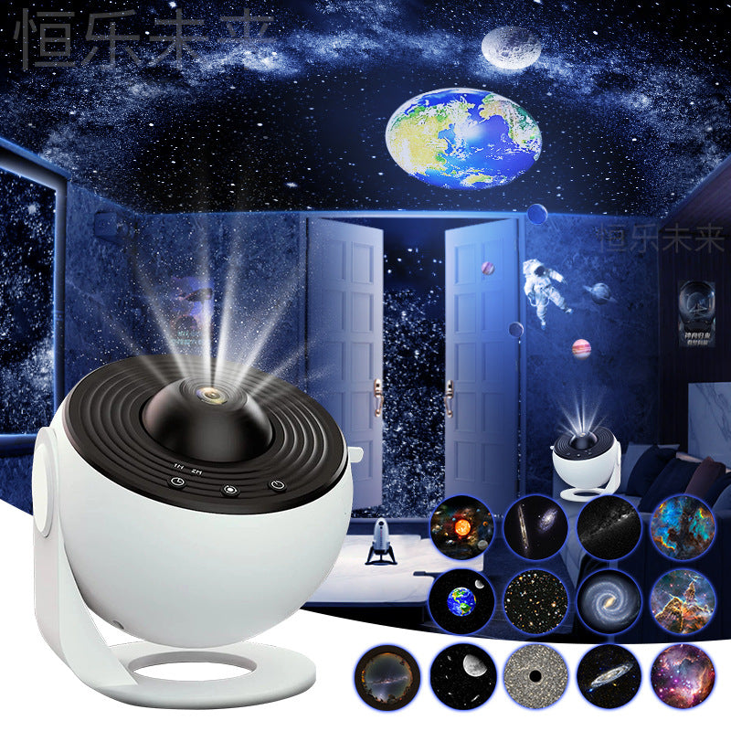 Proyector de Galaxias Luz Nocturna Proyector de Cielo Estrellado Lámpara de Planetario con Rotación 360° Para Dormitorio de Niños Regalo de San Valentín Decoración de Bodas