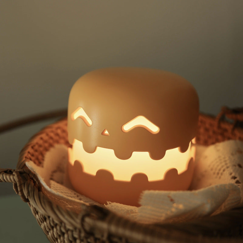 Lámpara de Calabaza para Mesita de Noche, Decoración Divertida de Halloween, Luz Ambiental para Dormitorios, Sala de Estar, Regalo de Cumpleaños para Niños, Decoraciones de Halloween