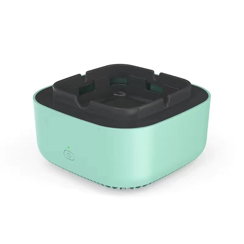 Cenicero con purificación de aire y eliminación de humo, purificación aniónica, práctico purificador automático, cenicero portátil para coche