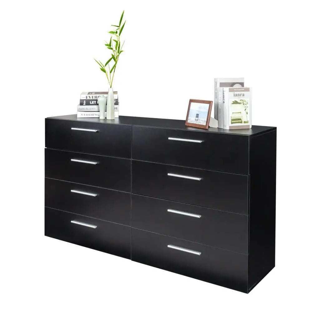 Cómoda de madera de 4 / 8 cajones, mueble de dormitorio, armario con cajones dobles