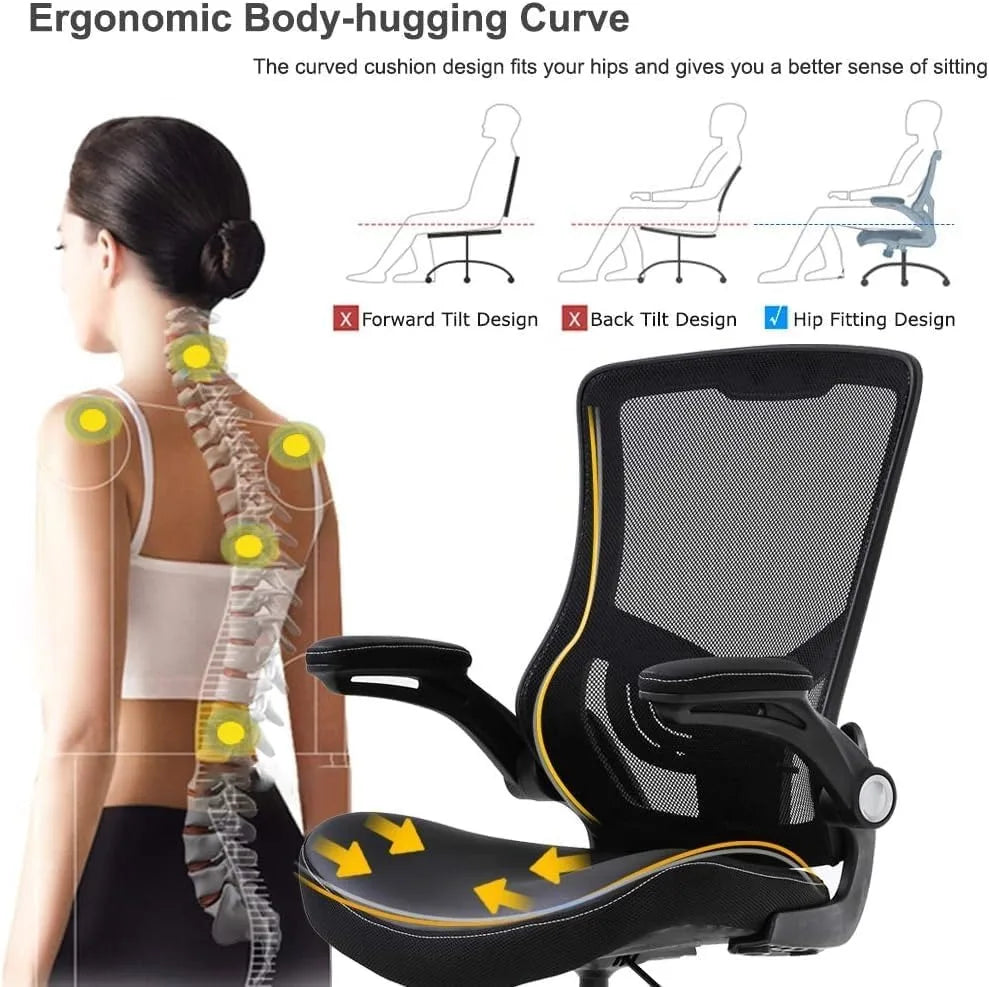 Silla de dibujo ergonómica, silla alta de oficina, silla de escritorio de pie con reposabrazos abatibles, reposapiés, soporte lumbar, altura ajustable, malla D