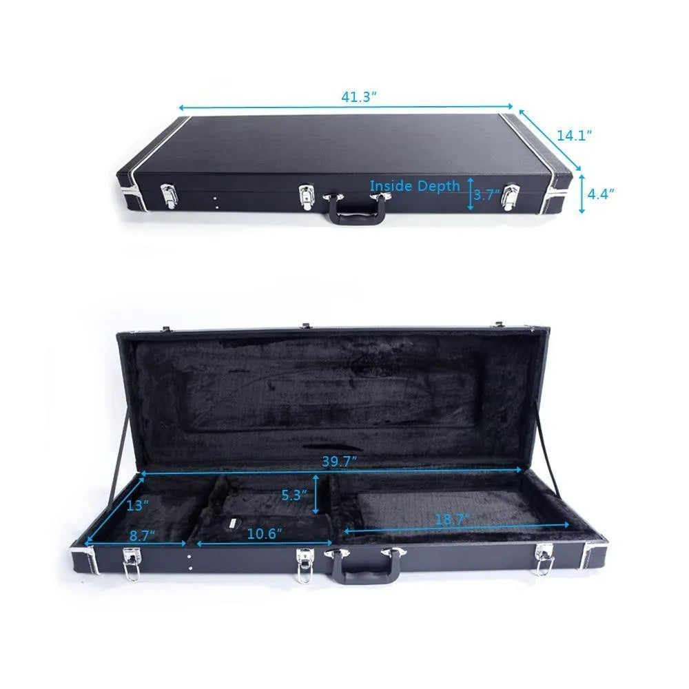 Estuche rígido para guitarra eléctrica portátil para GST GTL 170 SG de 39 pulgadas estándar