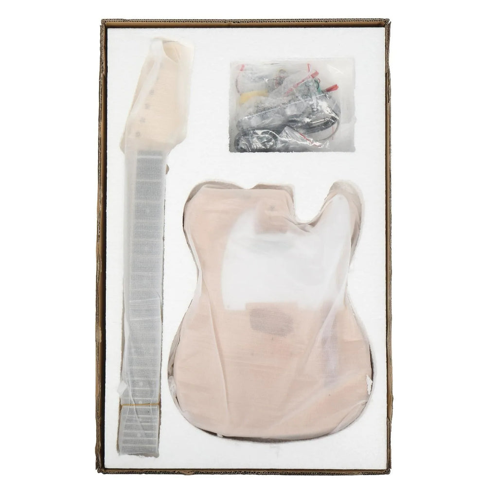 Kit de guitarra eléctrica DIY TL sin terminar Cuerpo de caoba Mástil de arce