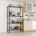 4-Tier Heavy Duty Metal Storage Shelves, Adjustable Wire Shelf Rack for Kitchen/Bathroom/Pantry/Cabinet/Garage Organiz