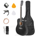 Paquete de guitarra acústica para principiantes de 41 pulgadas - Kit de iniciación