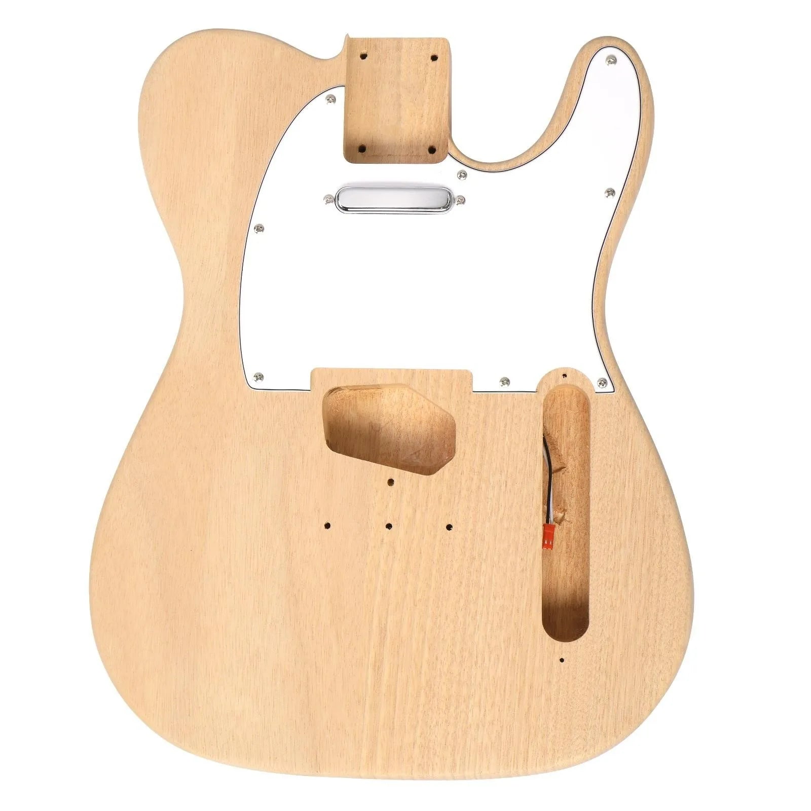 Kit de guitarra eléctrica DIY TL sin terminar Cuerpo de caoba Mástil de arce