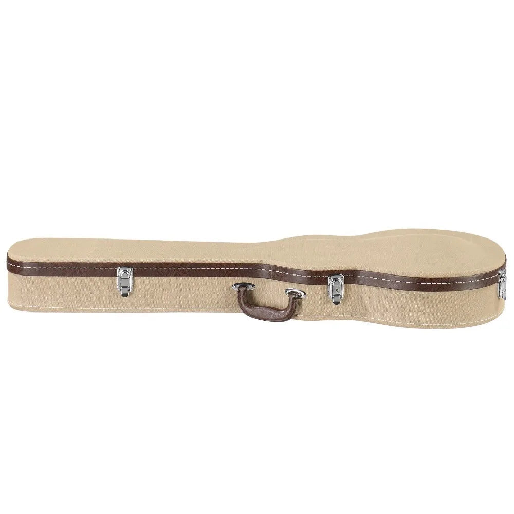 Guitarra eléctrica de estilo LP, de madera, con estuche rígido y cierre de seguridad