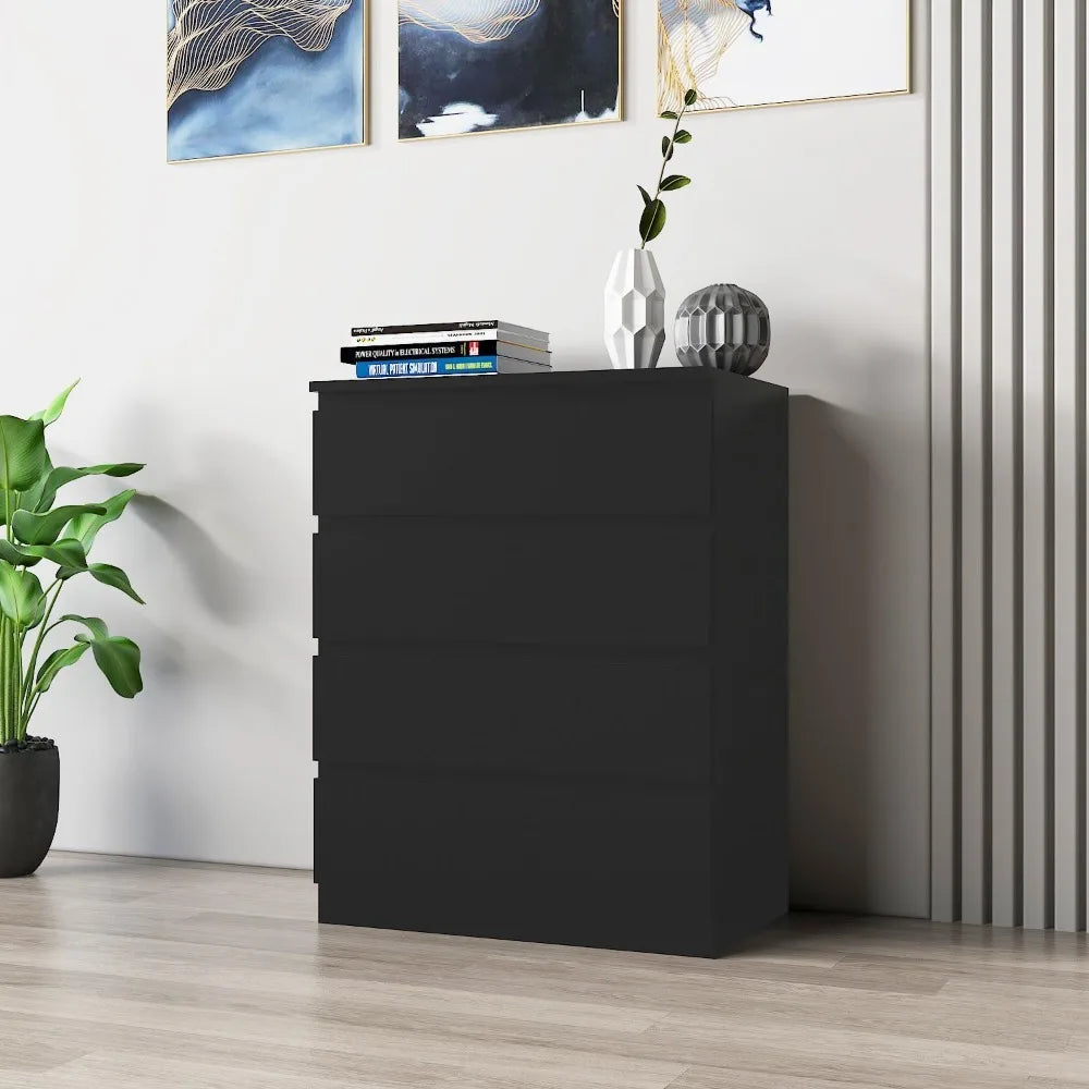 Bedroom Cabinet 4-Drawers Dresser Chest of Drawers Bedside Storage Organizer
