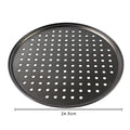 Nonstick Carbon Steel Pizza Crisper Trays Pizza Baking Pan Mold with Holes Round Deep Dish Plate