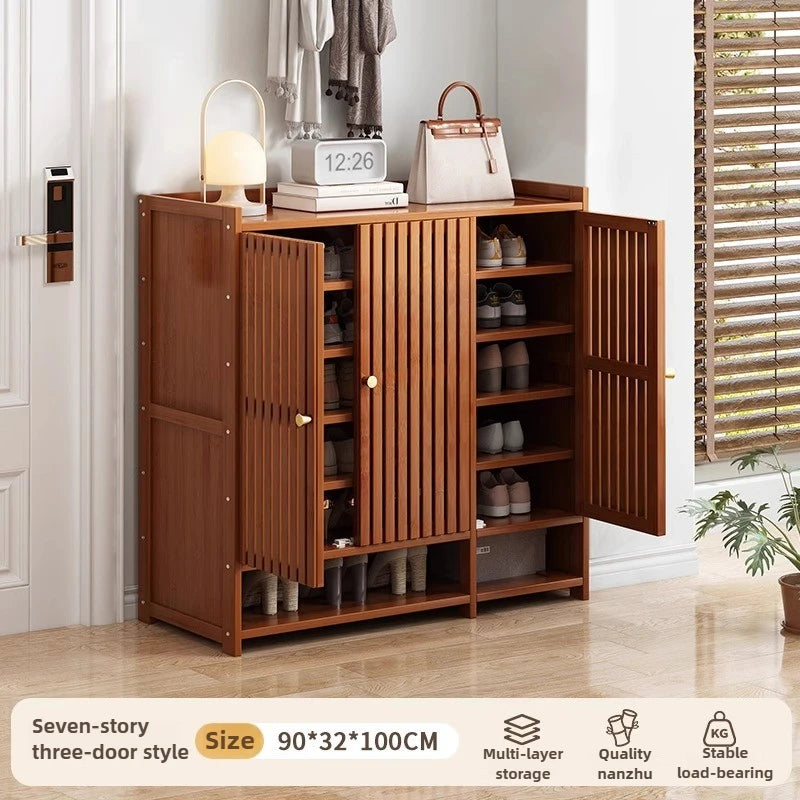 Zapatero para uso doméstico, zapatero de puerta, pasillo con vista a la pared, entrada interior, habitación de alquiler, zapatero multicapa