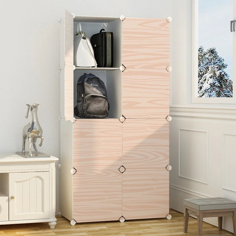 Armario de tela portátil de fácil montaje, organizador de ropa, armario de almacenamiento para dormitorio de alquiler, muebles ligeros y duraderos