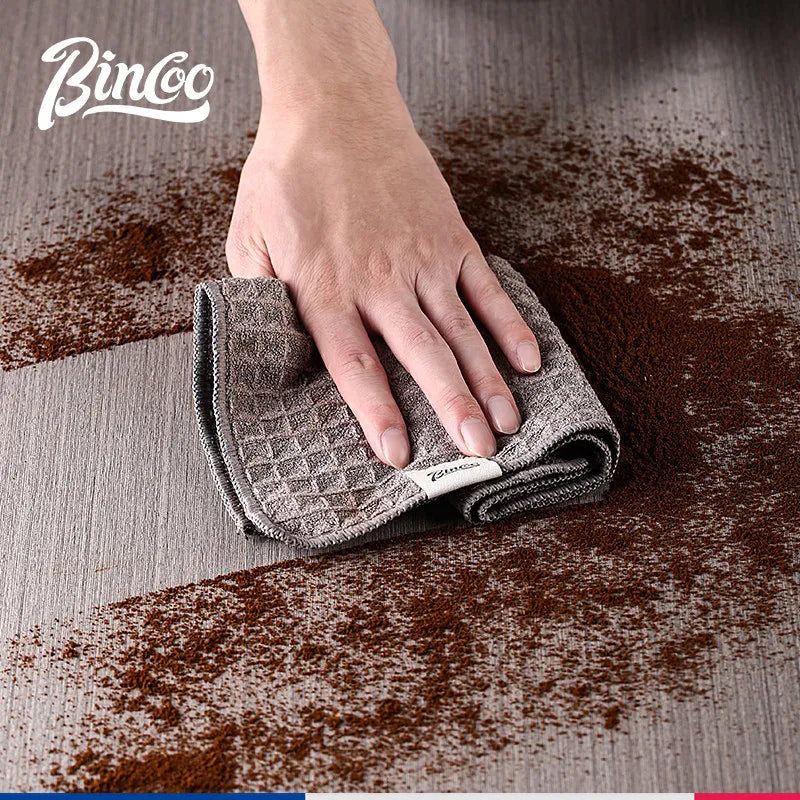 BINCOO Paño de limpieza para cafetera, toalla de microfibra con tejido de gofre, absorbente, sin pelusas, para máquina de espresso, herramientas de barista