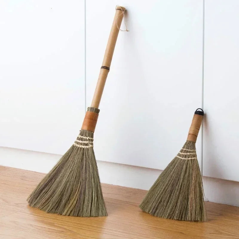 Escoba de madera natural para barrer suelos, pelo, piel, herramienta de limpieza del hogar, escoba y recogedor.