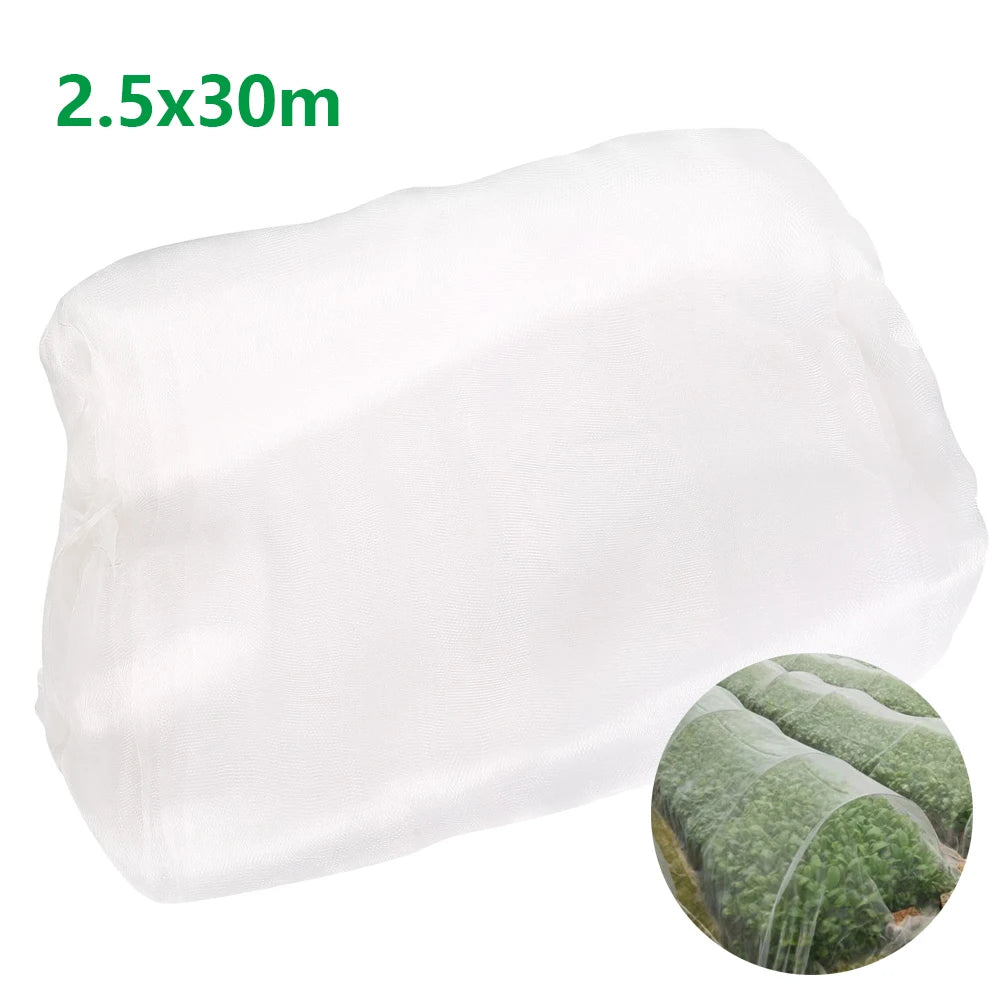 Red protectora de insectos para jardín, para plantas, verduras, frutas, flores, invernadero, control de plagas, antipájaros, 60 mallas