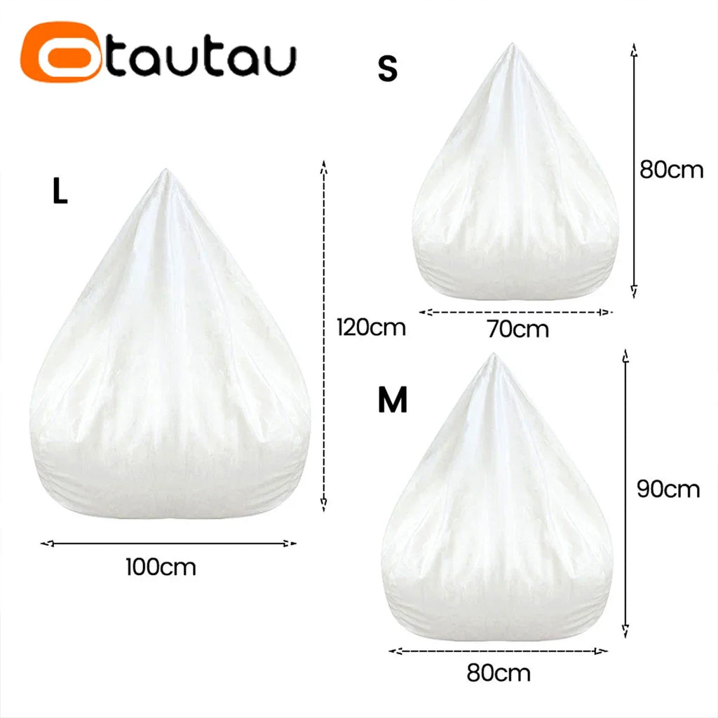 OTAUTAU Replacement Pouf Mesh Inner Liner Cover Without Filling Removable Washable Lazy Sofa Insert for Bean Bag Puff Couch Sac
